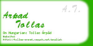 arpad tollas business card
